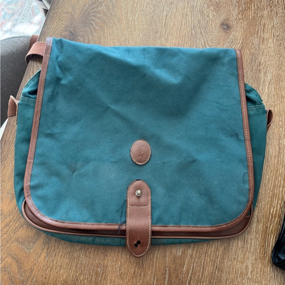 Ralph Lauren VINTAGE Messenger Bag with Brown Accents - Picture 1 of 5